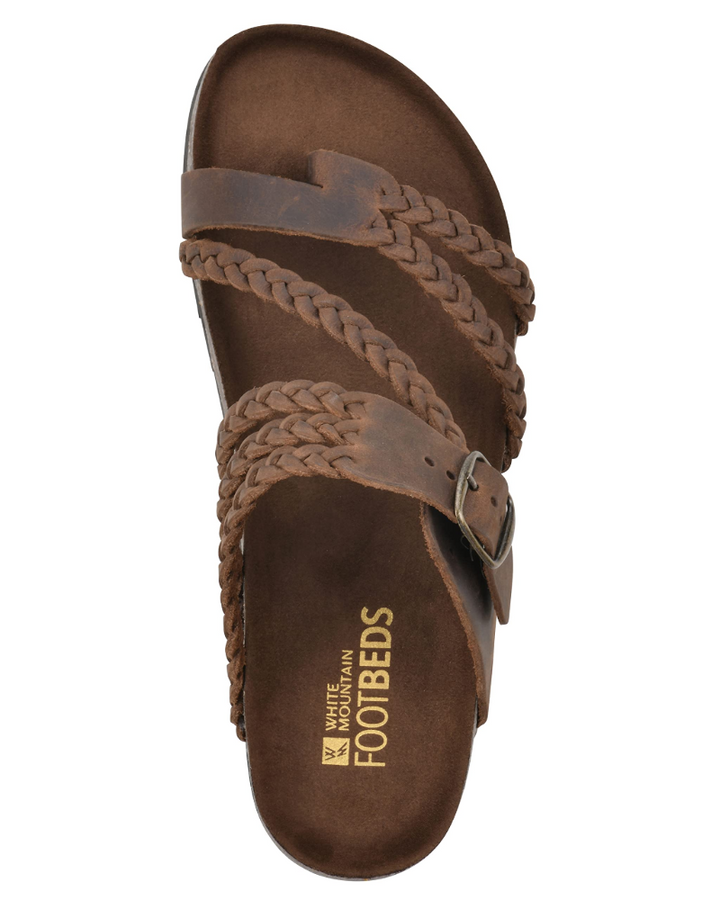 Dame Slip-On Sandaler - Flettet Rem Med Tåstrop