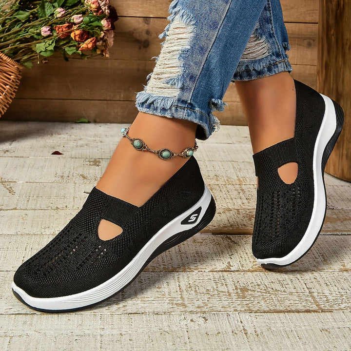 Dame Slip On Sneakers - Lave Sneakers Med Udskæringer