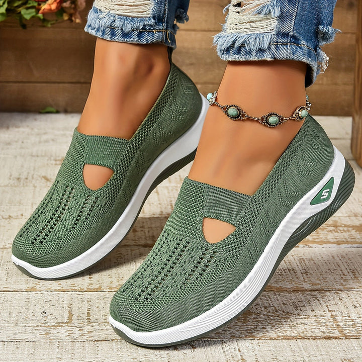 Dame Slip On Sneakers - Lave Sneakers Med Udskæringer