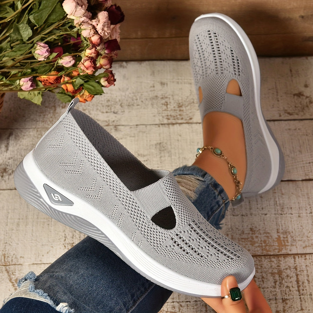 Dame Slip On Sneakers - Lave Sneakers Med Udskæringer