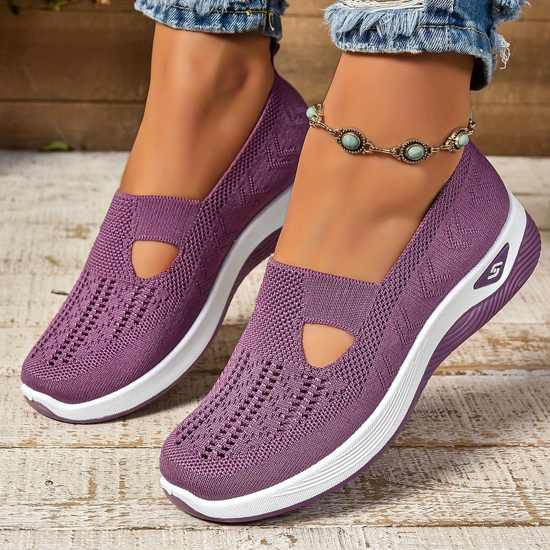 Dame Slip On Sneakers - Lave Sneakers Med Udskæringer