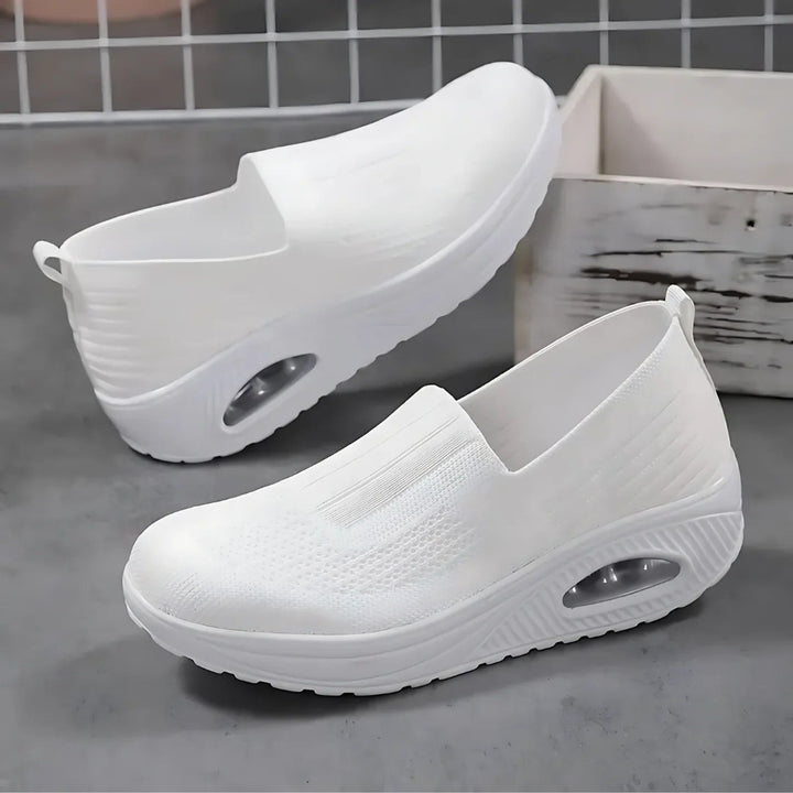Damesneakers uden snørebånd - Platformsål med luftbobleenhed