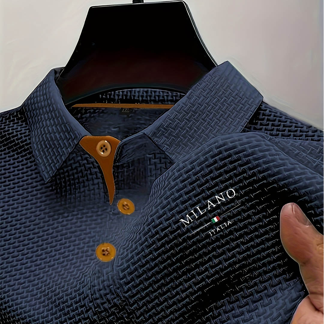 Herre Poloshirt - Kontrastdetaljer Ved Knaplukningen