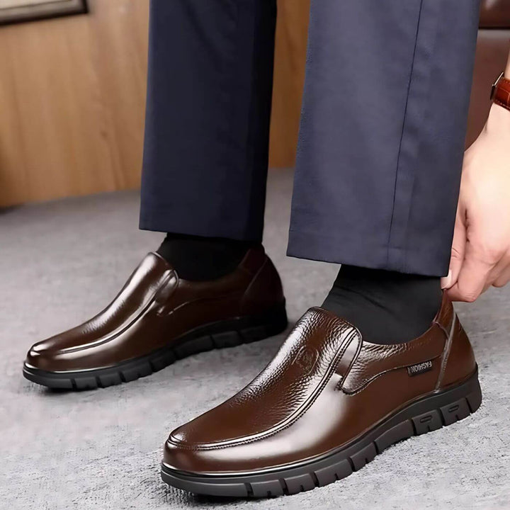 Herre Slip On Loafers - Apron Toe Med Profilsål