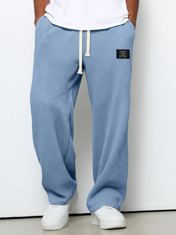 Herre Sweatpants med Brede Ben – Snøretalje