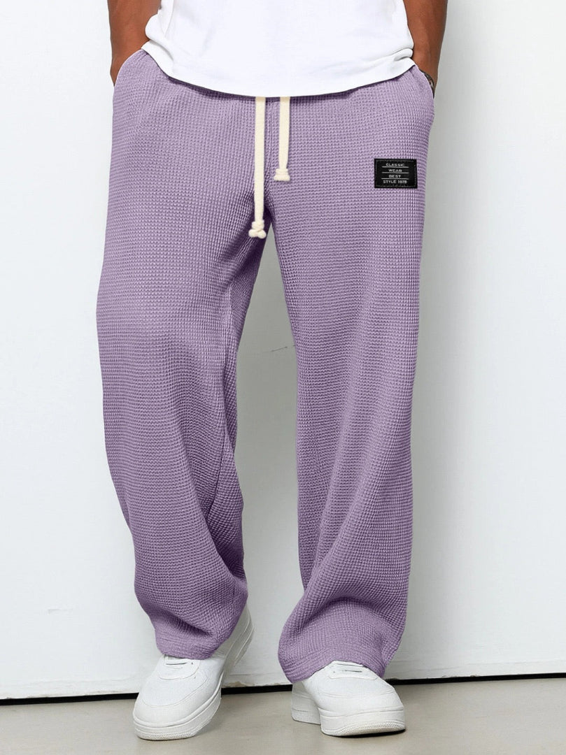 Herre Sweatpants med Brede Ben – Snøretalje