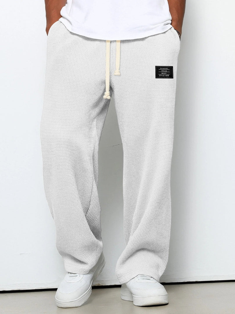 Herre Sweatpants med Brede Ben – Snøretalje