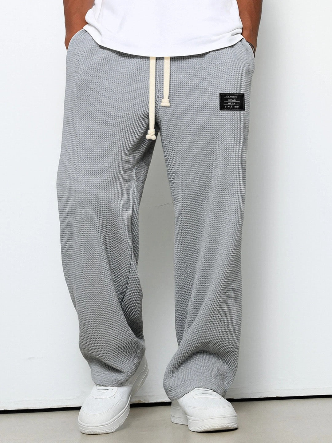 Herre Sweatpants med Brede Ben – Snøretalje