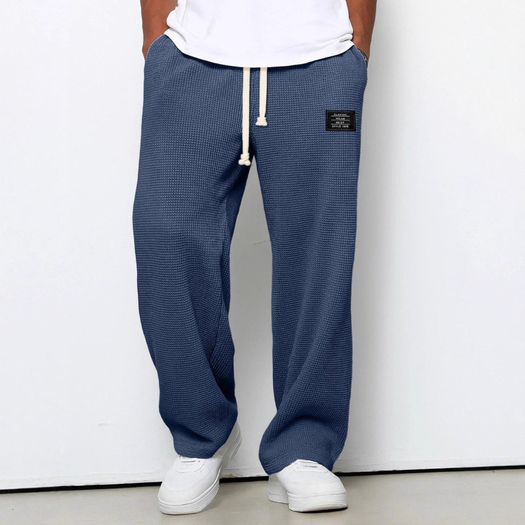 Herre Sweatpants med Brede Ben – Snøretalje