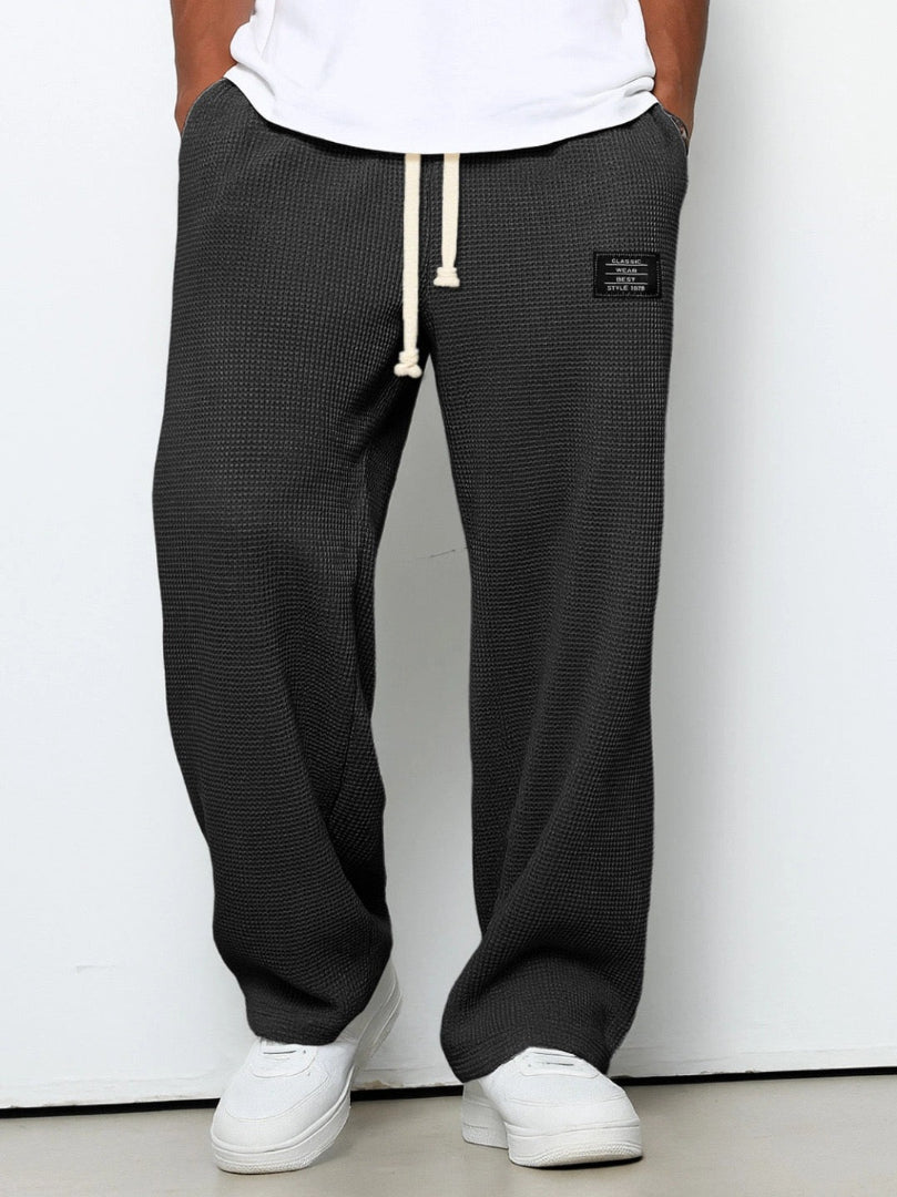 Herre Sweatpants med Brede Ben – Snøretalje