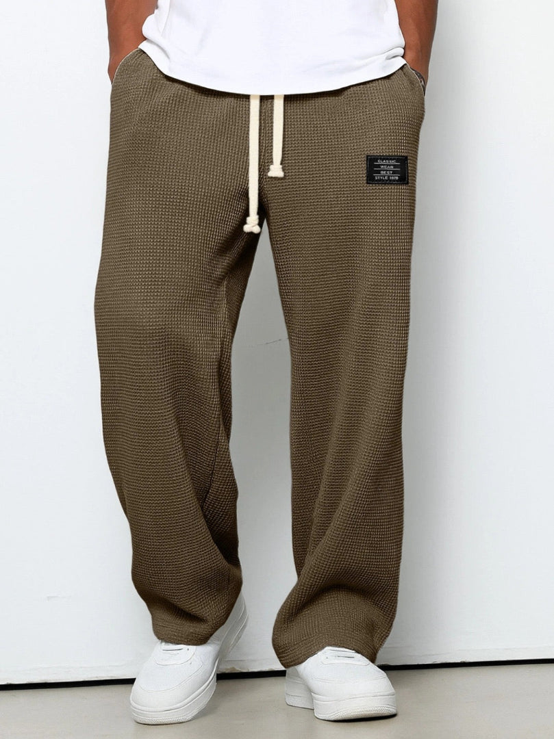 Herre Sweatpants med Brede Ben – Snøretalje