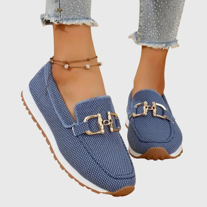Loafers voor dames – goudkleurig ornament