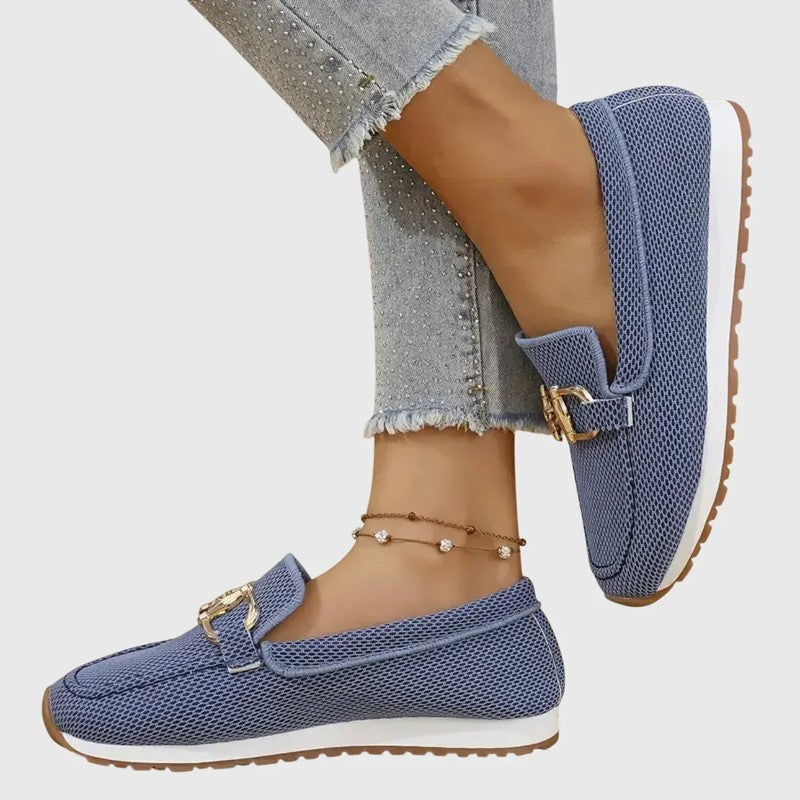 Loafers voor dames – goudkleurig ornament
