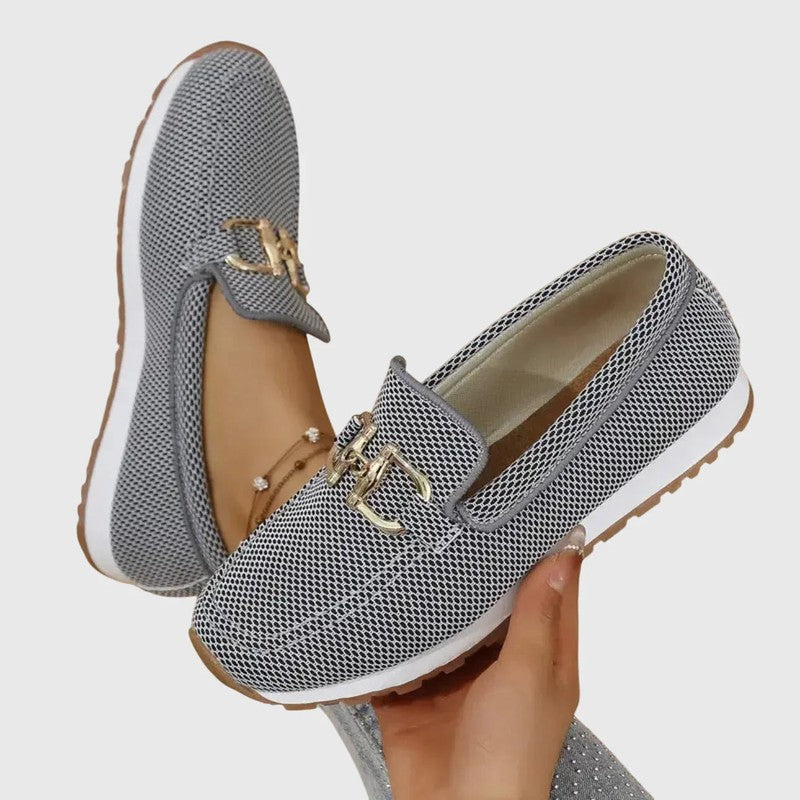 Loafers voor dames – goudkleurig ornament