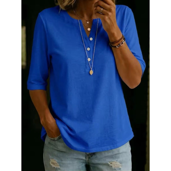 Dame Henley Top - Løst fit