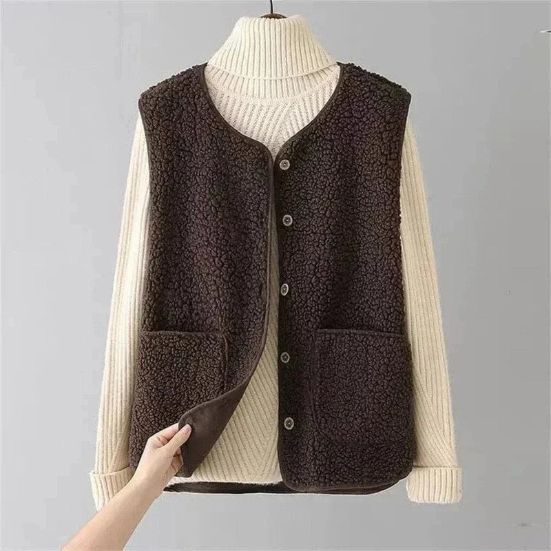 Dame Ærmeløs Vest - Ligeskåret Model
