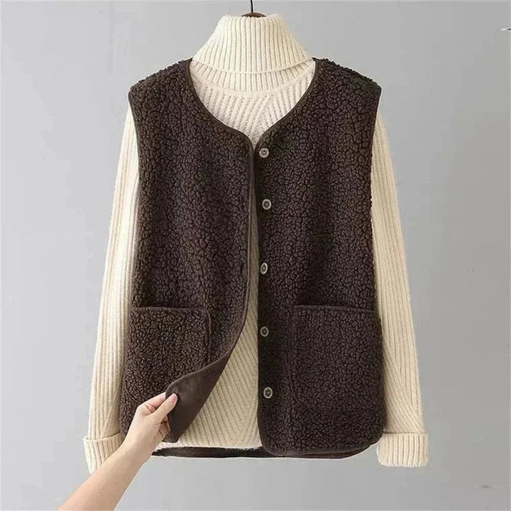 Dame Ærmeløs Vest - Ligeskåret Model
