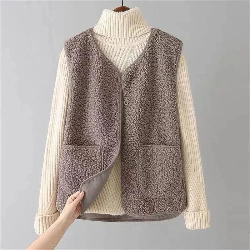 Dame Ærmeløs Vest - Ligeskåret Model