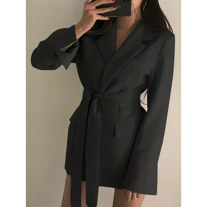 Dameblazer kjole - Fitted med bælte