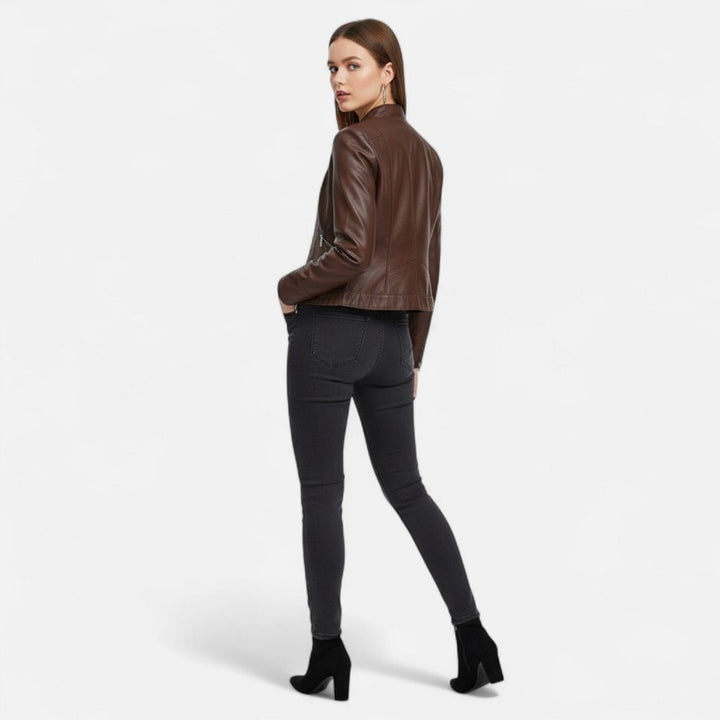 Damejakke - Cropped Med Zip