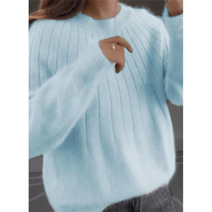Damepullover med oversize fit - Fluffy strik