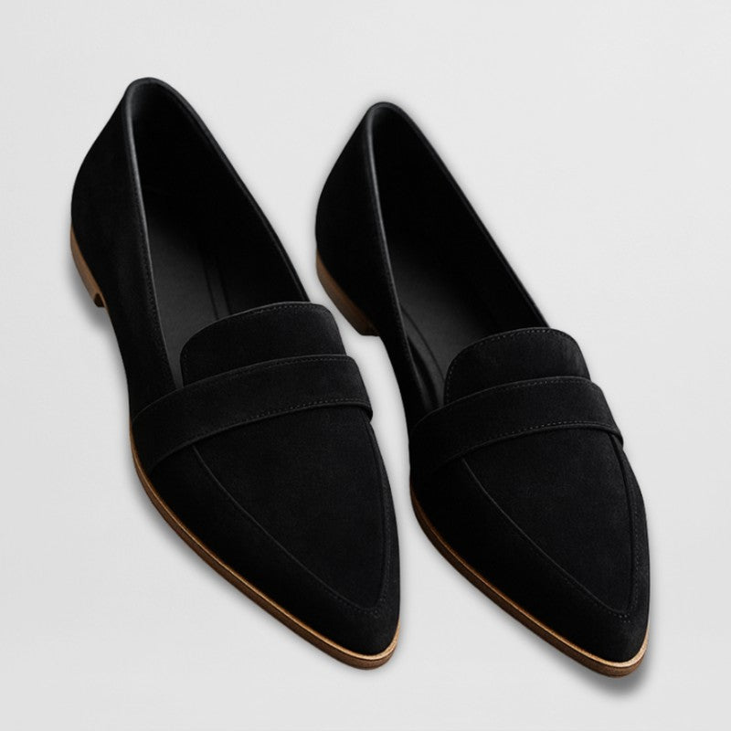 Damer Loafers - Spidse Slip-On med Remdetalje