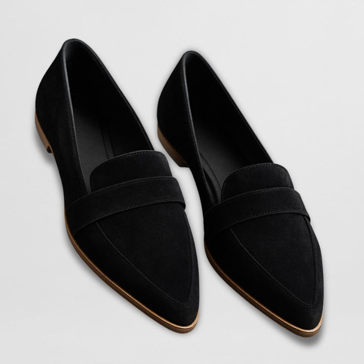 Damer Loafers - Spidse Slip-On med Remdetalje