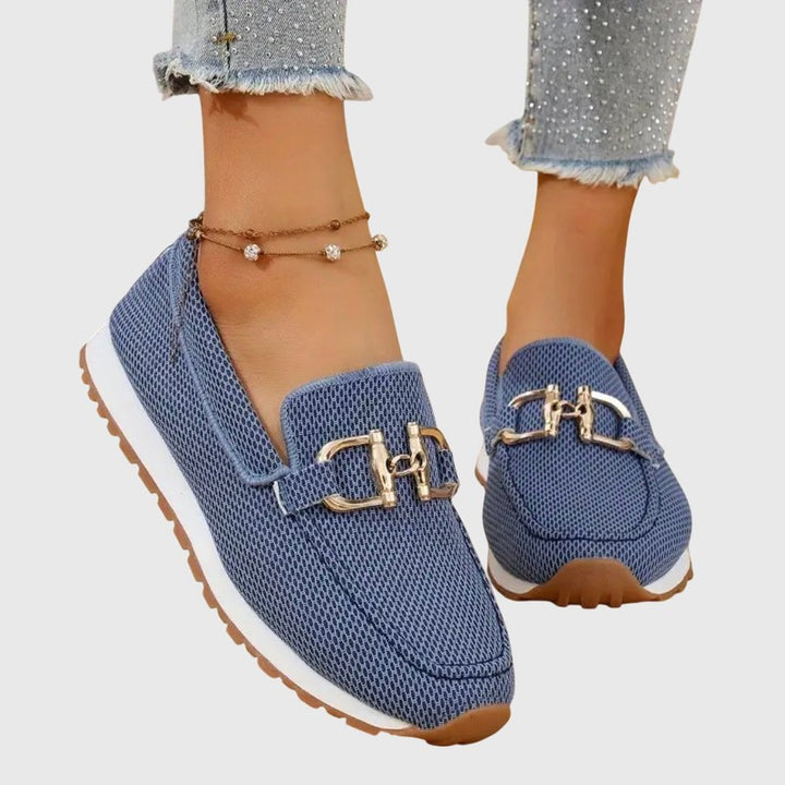 Dames Loafers med Horsebit Detalje - Sneakersål