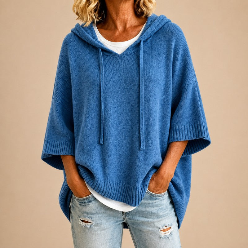 Hættetrøje med poncho-silhuet - Oversize fit