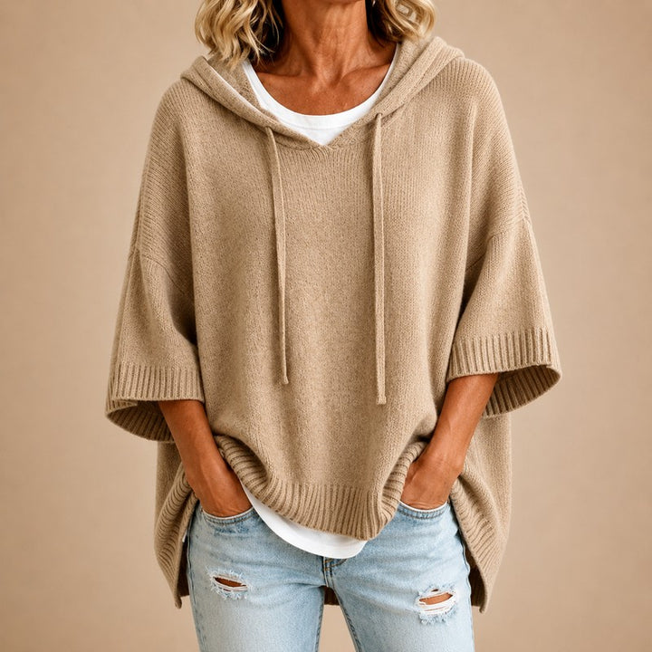 Hættetrøje med poncho-silhuet - Oversize fit