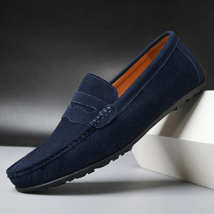 Herrepenny loafers - Moccasinsnit med remdetailje