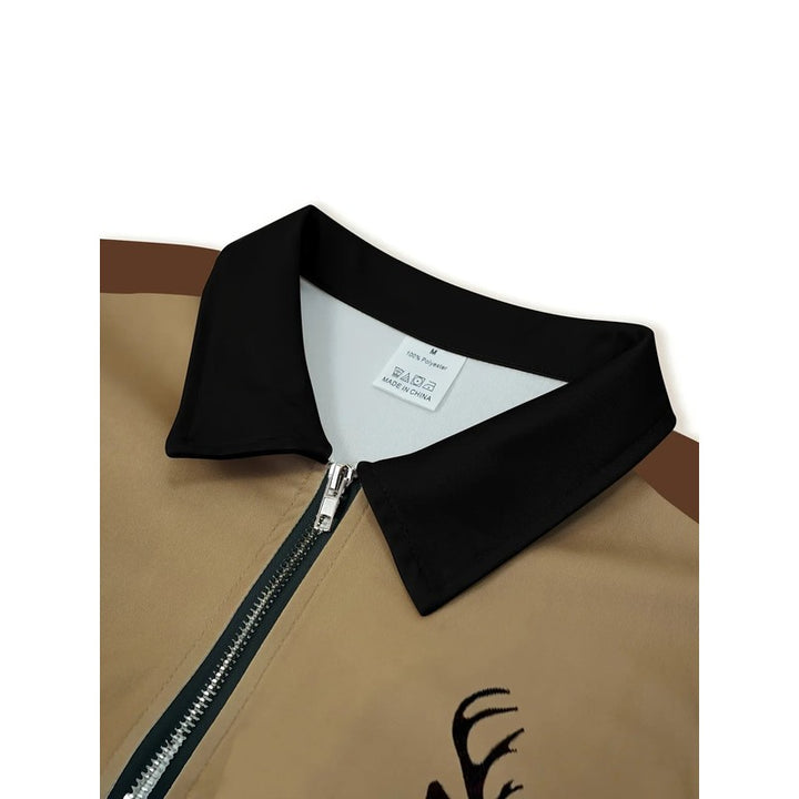 Herrers langærmede sweatshirt med kvart-lynlås