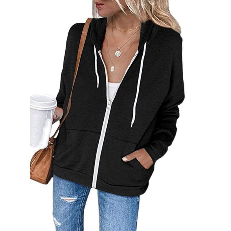 Hoodie med lynlås til kvinder