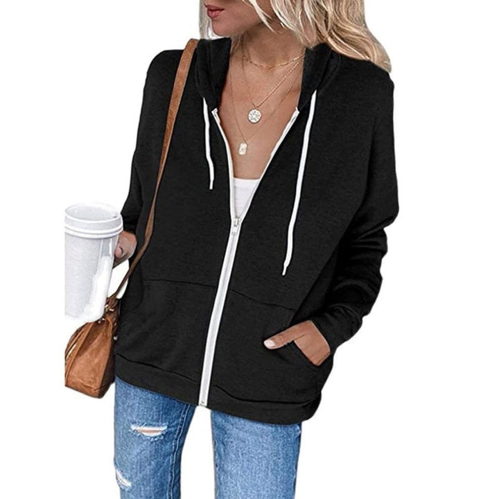 Hoodie med lynlås til kvinder