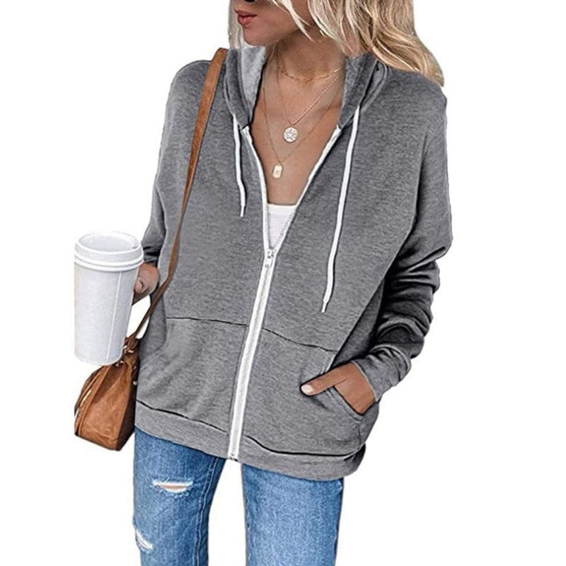 Hoodie med lynlås til kvinder