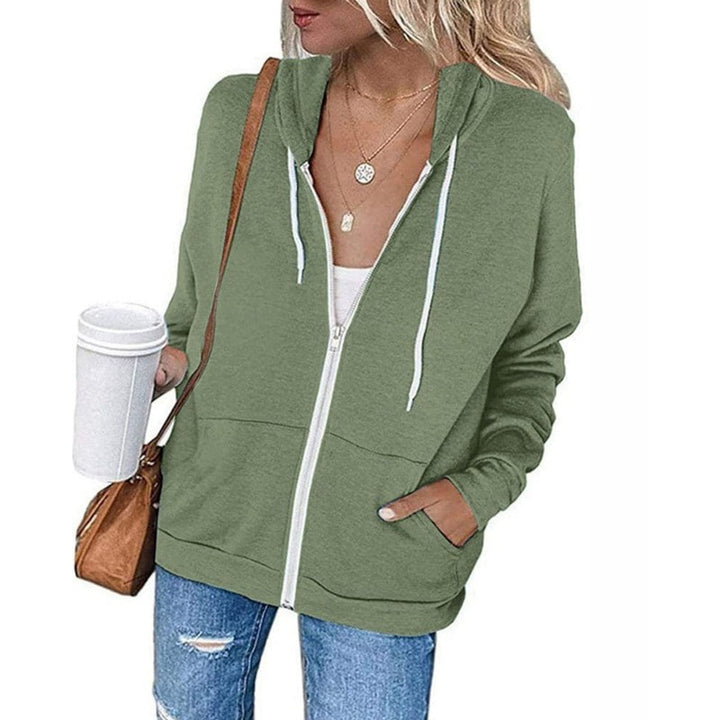 Hoodie med lynlås til kvinder