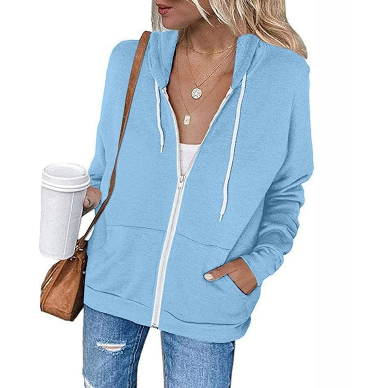 Hoodie med lynlås til kvinder