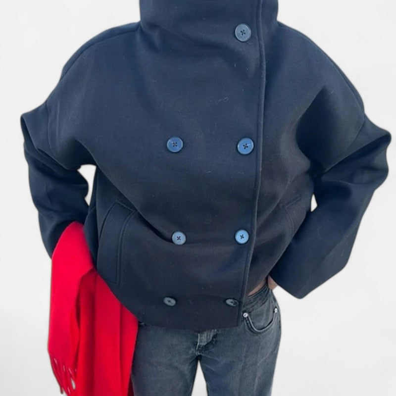 Kvinders kort frakke - Oversized med droppede skuldre