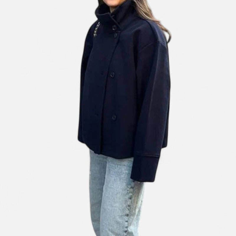 Kvinders kort frakke - Oversized med droppede skuldre