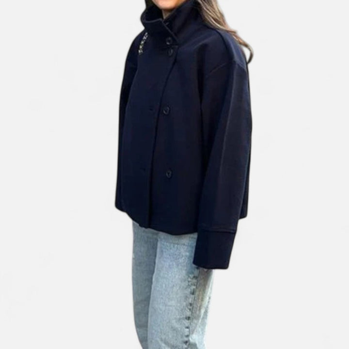 Kvinders kort frakke - Oversized med droppede skuldre