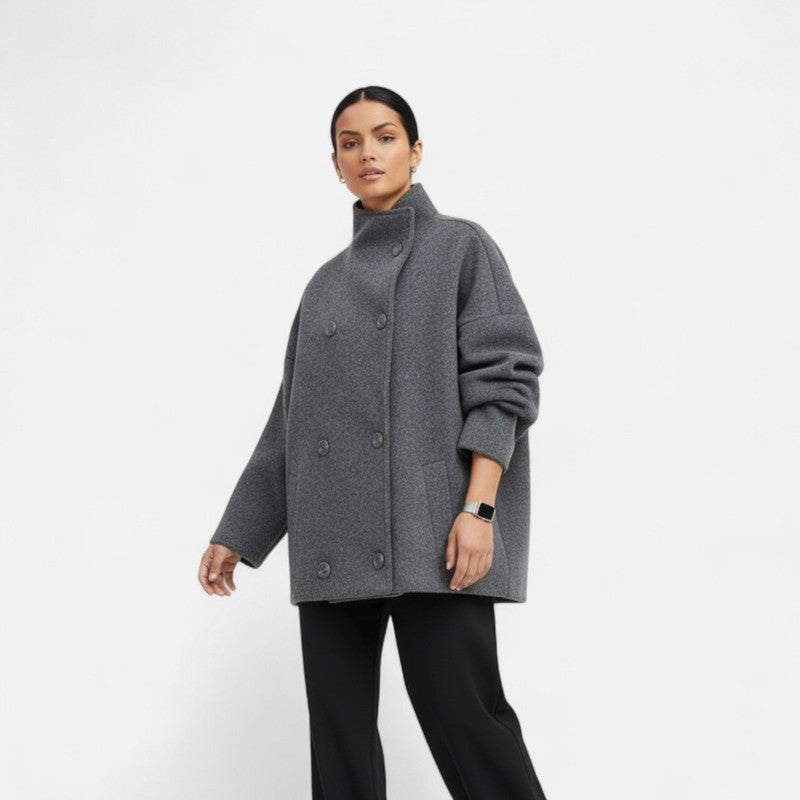Kvinders kort frakke - Oversized med droppede skuldre