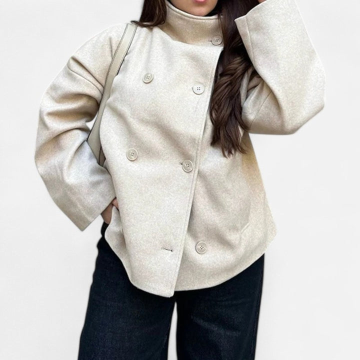 Kvinders kort frakke - Oversized med droppede skuldre