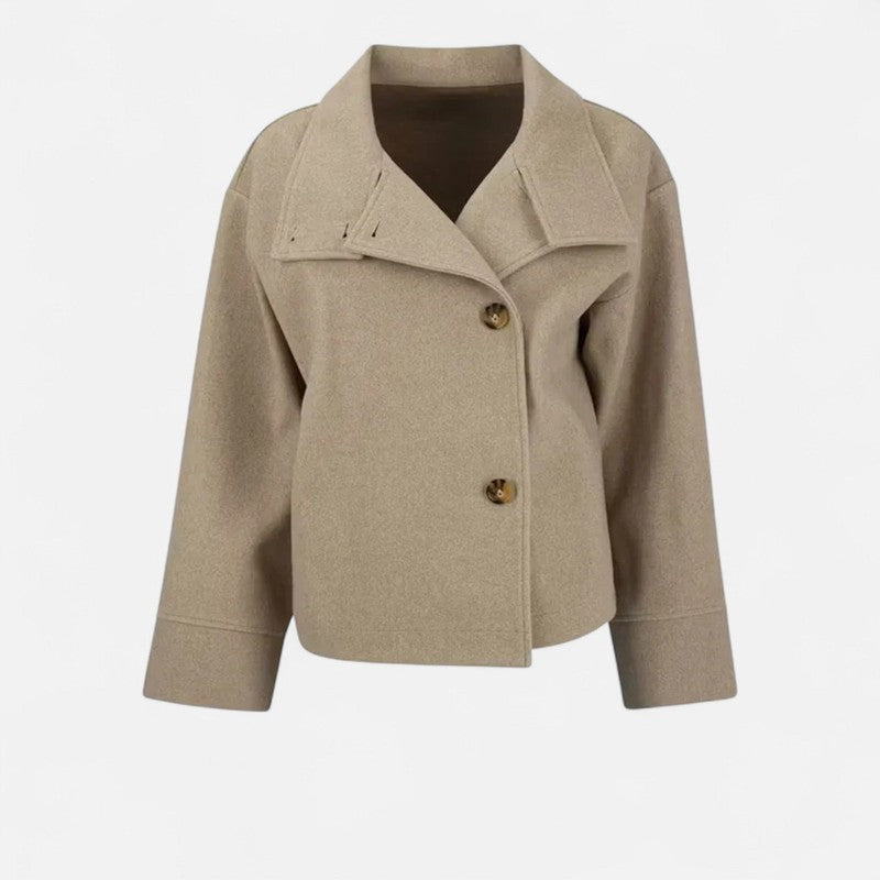Kvinders kort frakke - Oversized med droppede skuldre