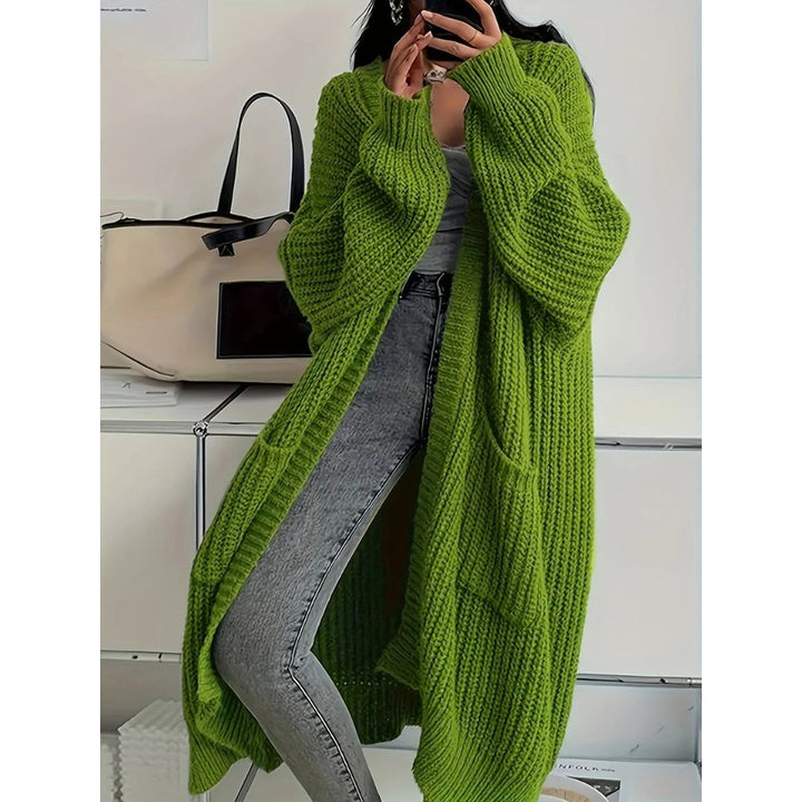 Kvinders lang strikket cardigan - Oversized