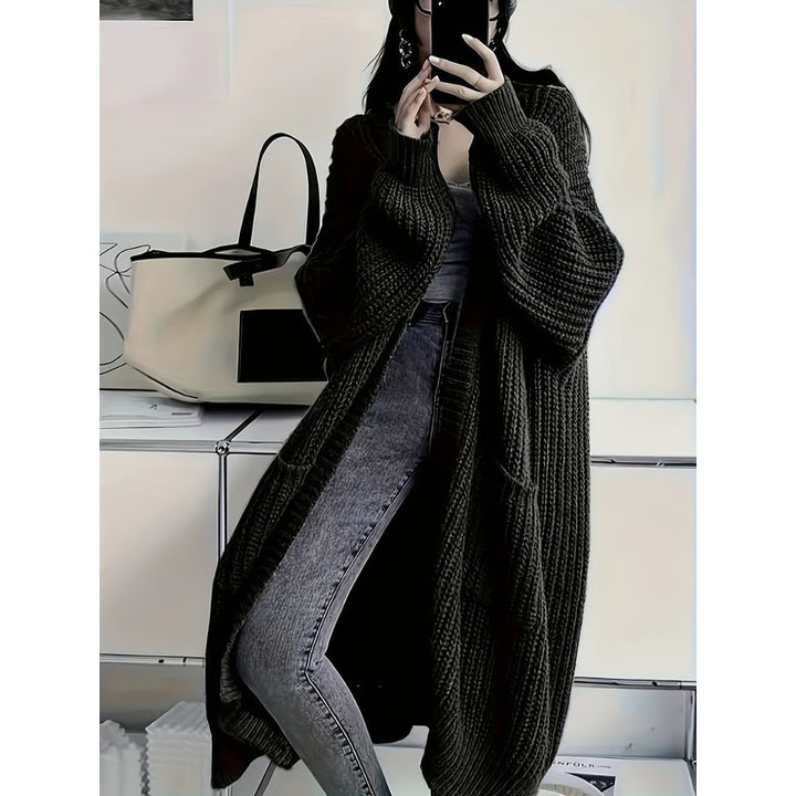 Kvinders lang strikket cardigan - Oversized
