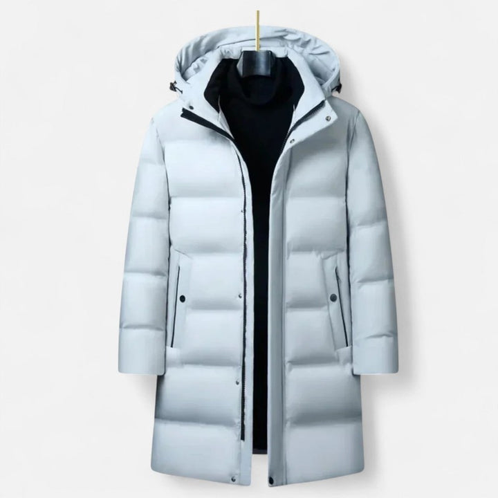 Mænds Hooded Vinterparkas - Lang Quiltet