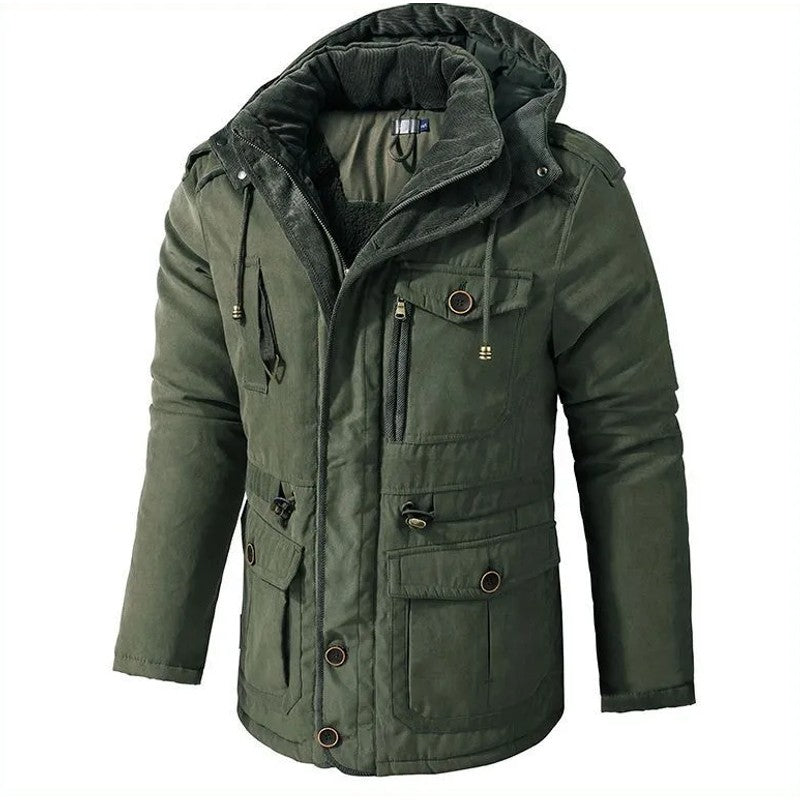 Mænds isoleret vinterparka - Hooded med lommer