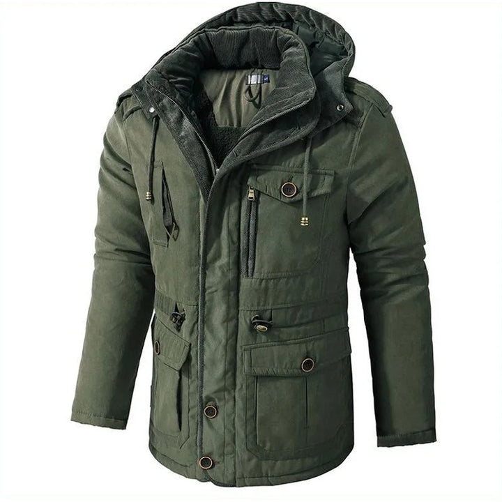 Mænds isoleret vinterparka - Hooded med lommer
