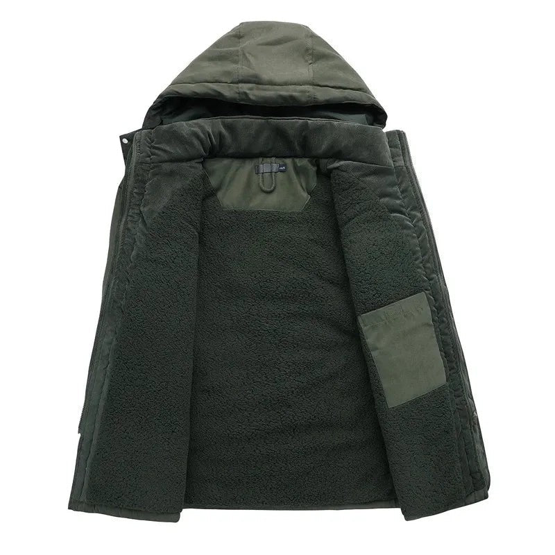 Mænds isoleret vinterparka - Hooded med lommer
