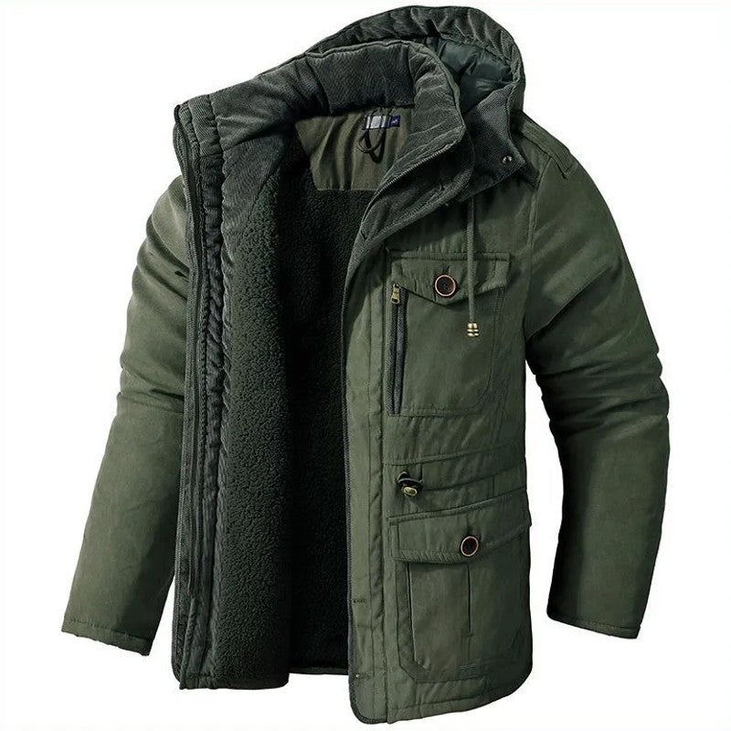 Mænds isoleret vinterparka - Hooded med lommer